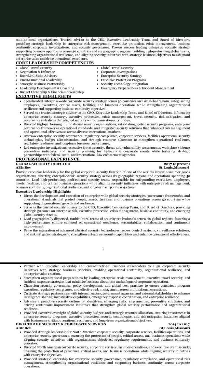 Exhibit C resume sample thumbnail